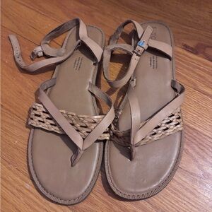 Toms Beige Woven Strap Sandals